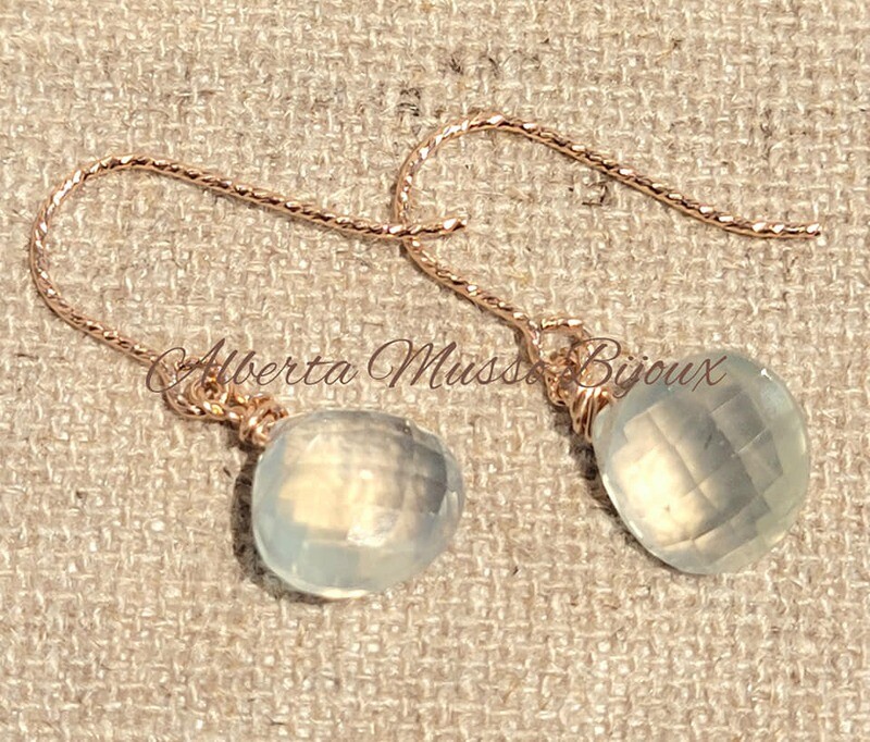 Boucles d'oreilles en Quartz Mystique