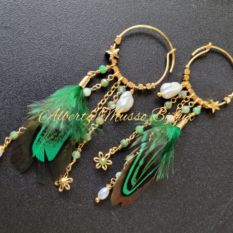 Indiecita Chrysoprase & Plumes