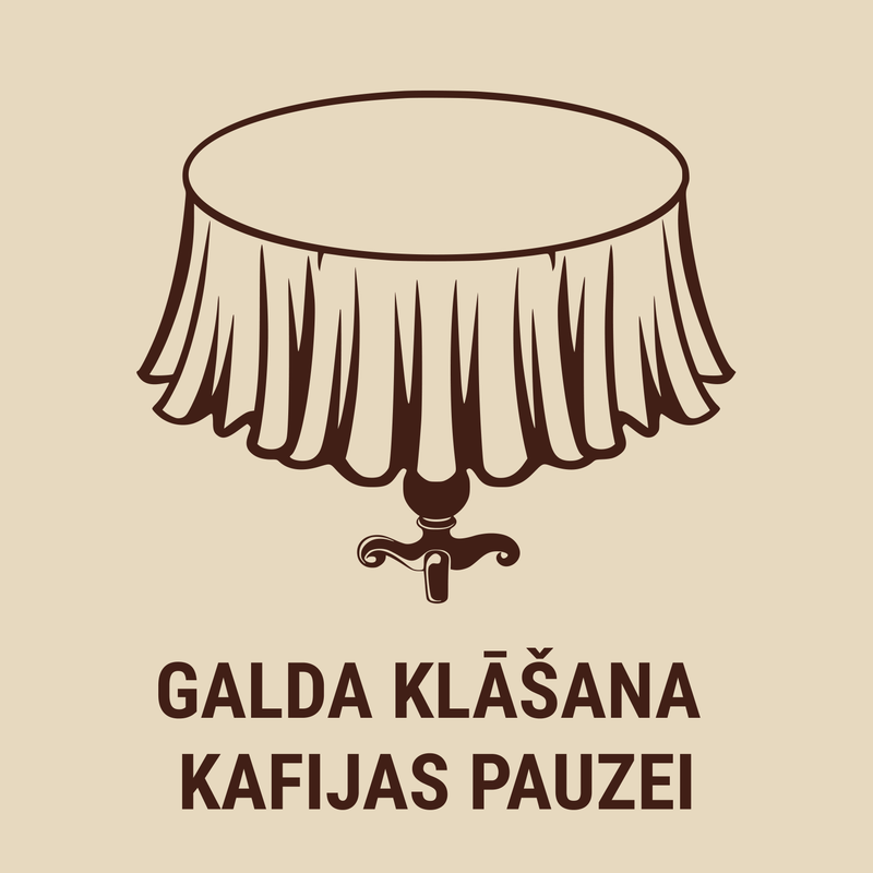 Galda klāšana kafijas pauzei