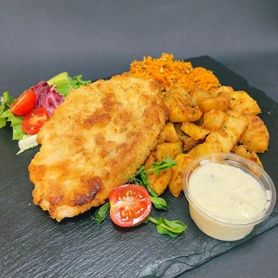 Cūkgaļas karbonāde ar piedevām