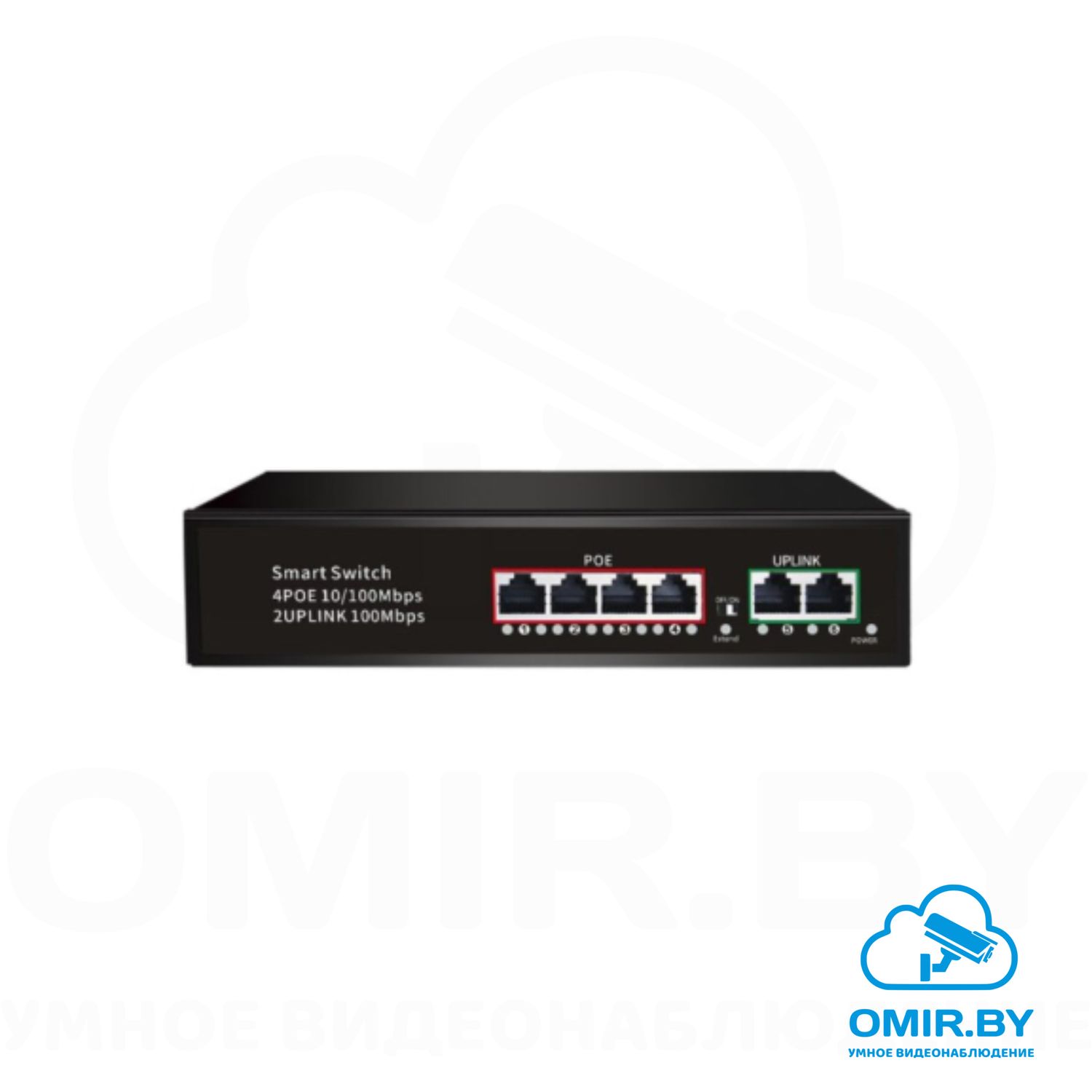 Коммутатор OPL-SWAI-FF000204-Z60, 8 PoE +2 uplink, 60W. Гарантия 1 год