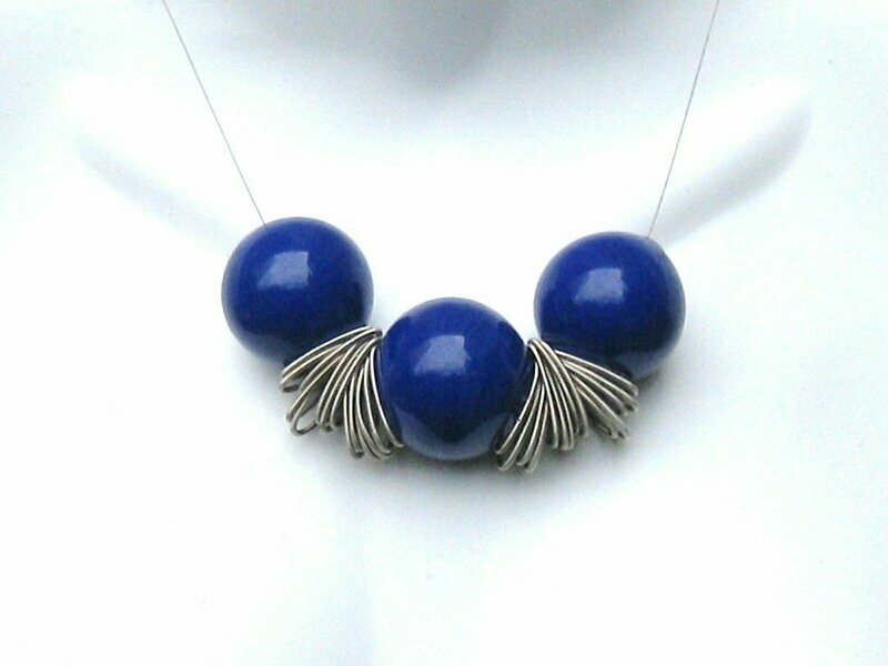 Collier Uranus Bleu cobalt