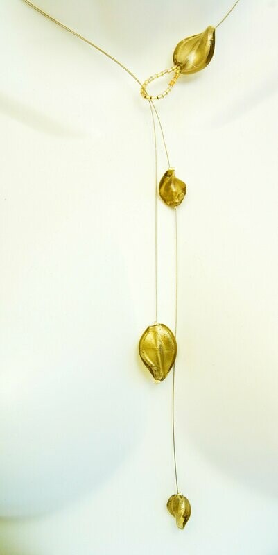 Collier Aclépios Or et feuille d'or