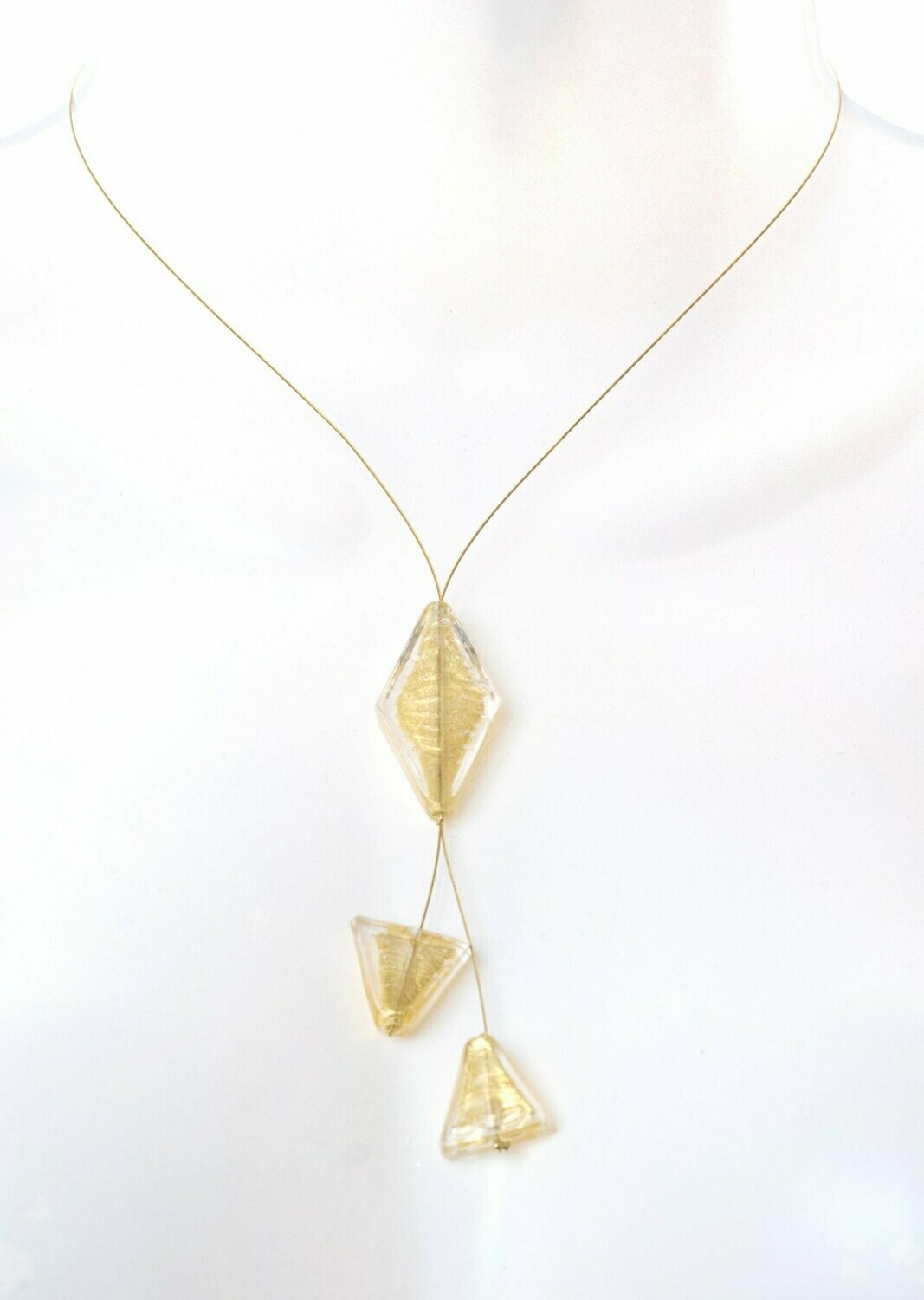 Collier Saulé Or et feuille d'or