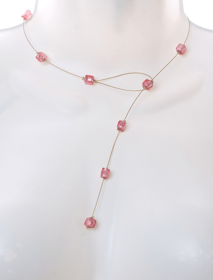 Collier Eridan Rose et feuille d'or