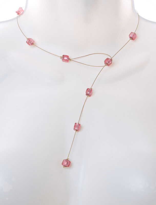 Collier Eridan Rose et feuille d'or