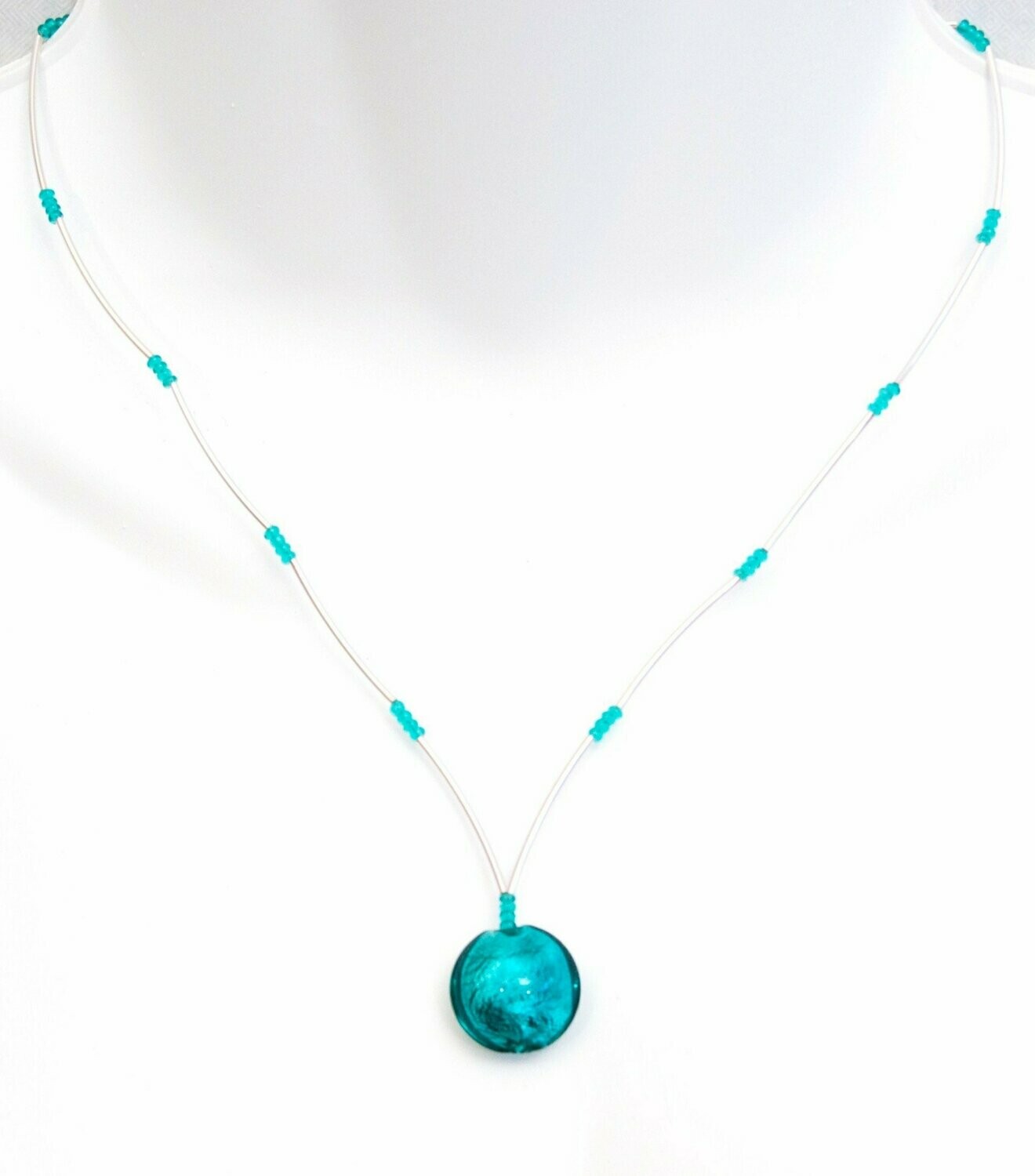 Collier Vénus Canard et feuille d'argent
