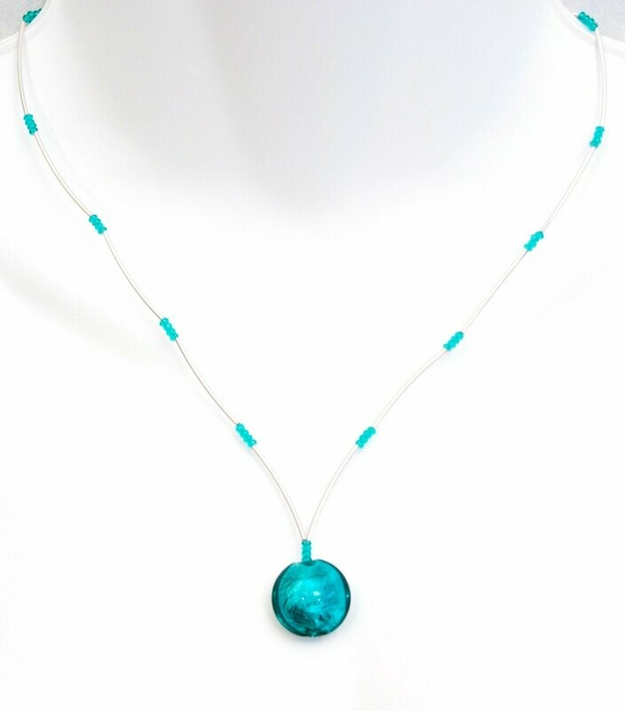 Collier Vénus Canard et feuille d'argent