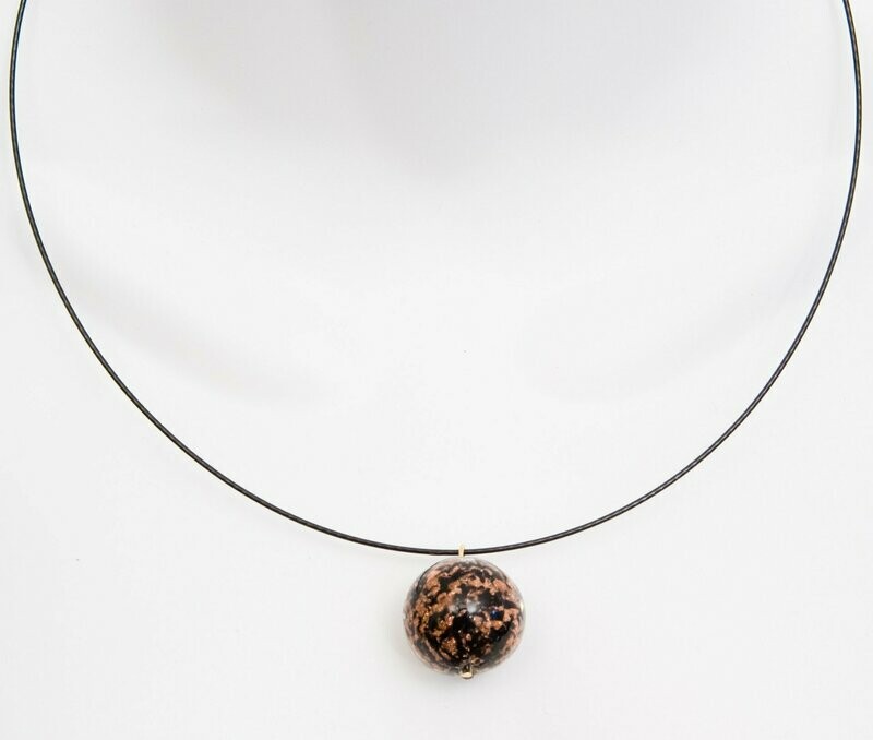 Collier Mercure Tigré et feuille d'or