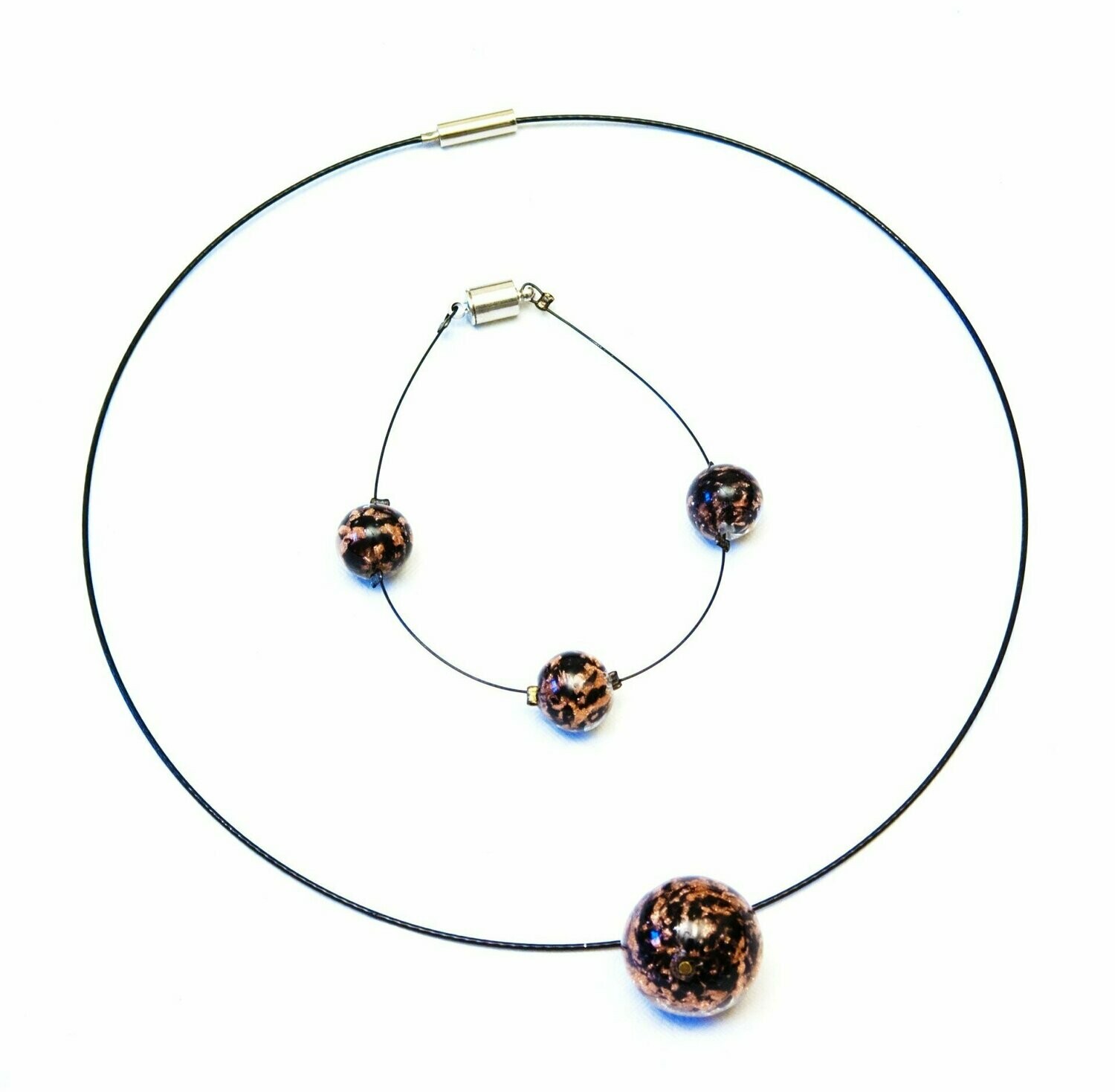 Parure Mercure Tigré et feuille d'or