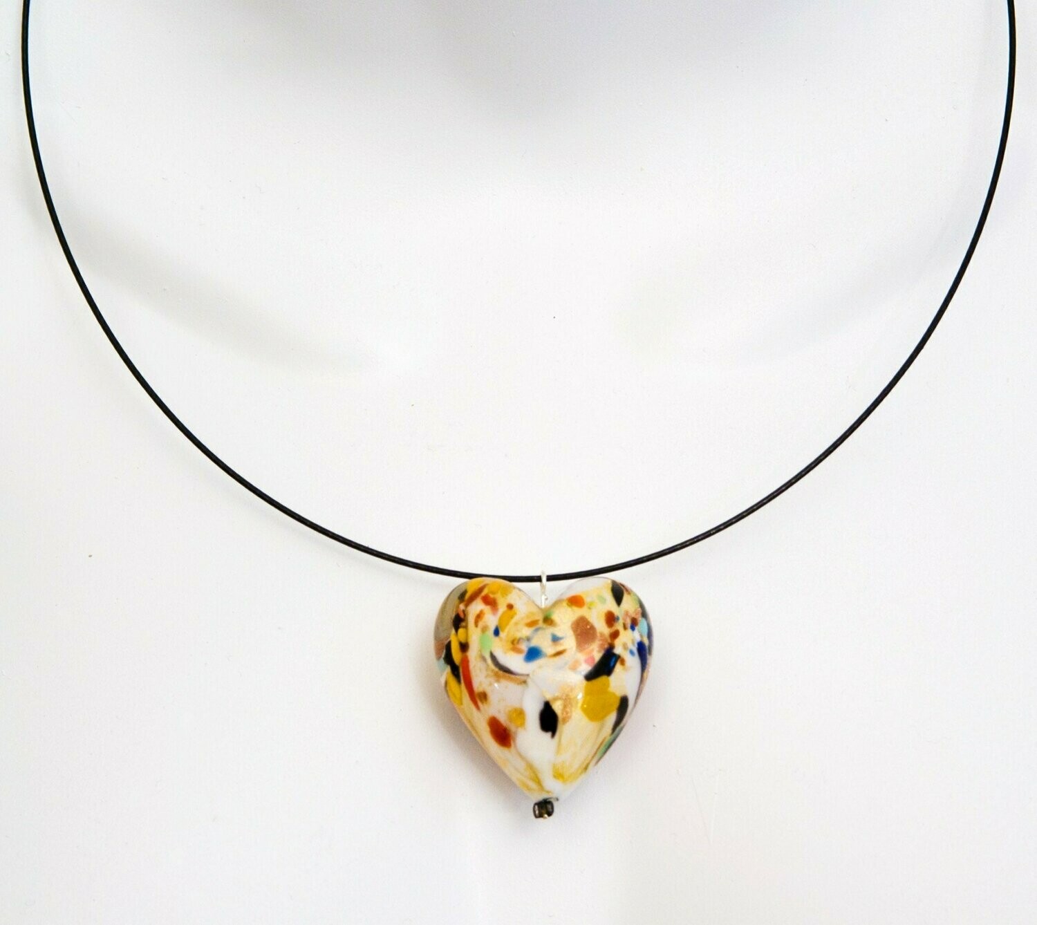 Collier Amalthée Blanc et feuille d'or