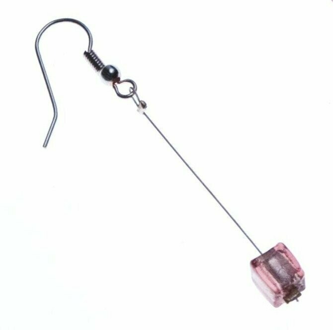Boucles d'oreilles Eridan Vieux rose et feuille d'argent