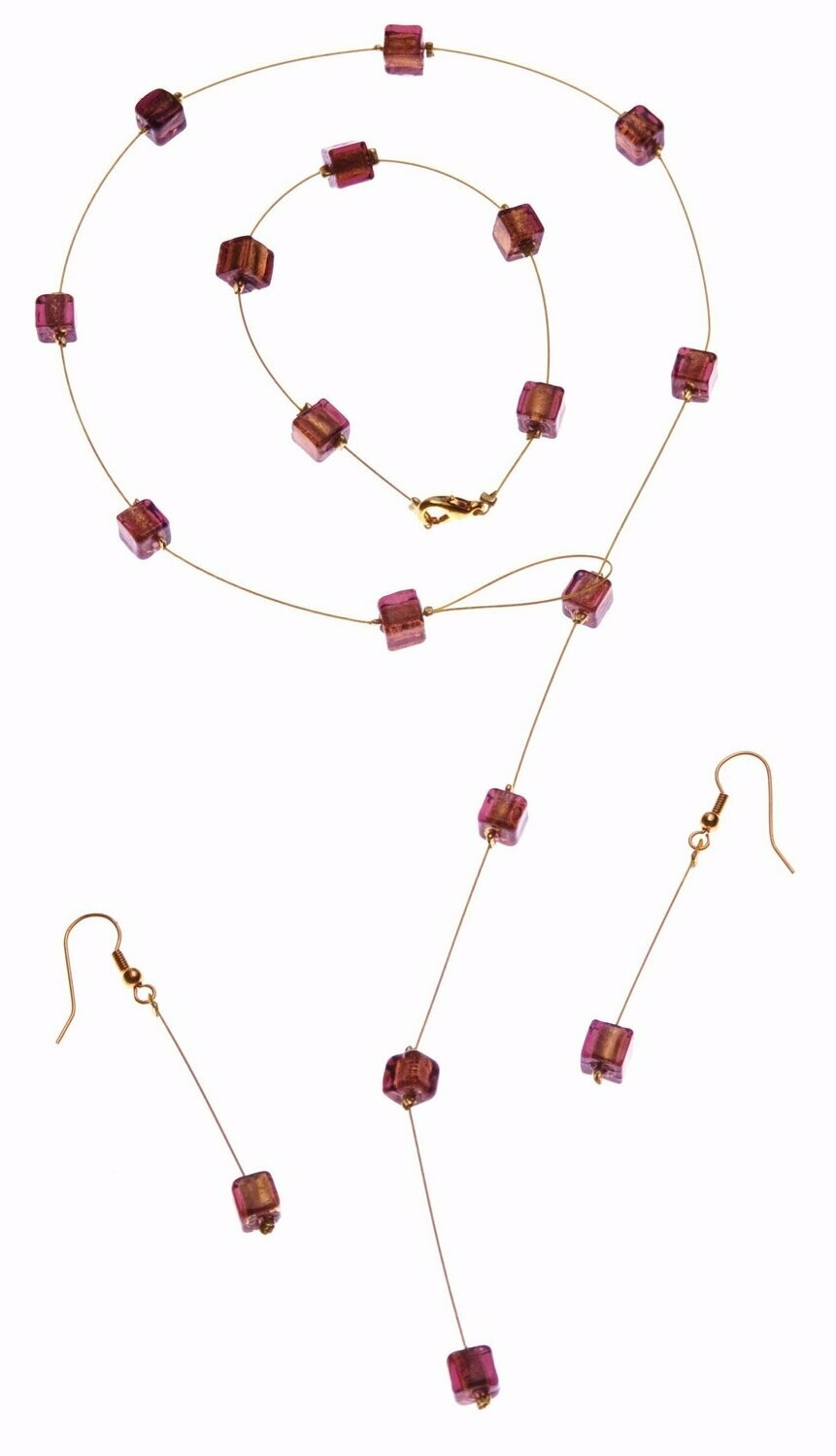 Bracelet Eridan Marron et feuille d'or