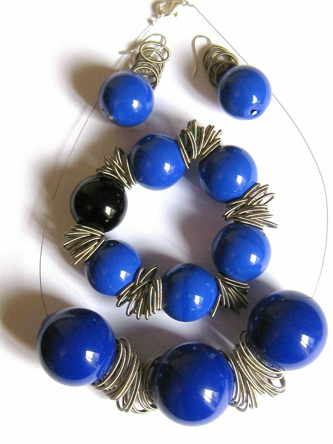 Boucles d'oreilles Uranus Bleu cobalt