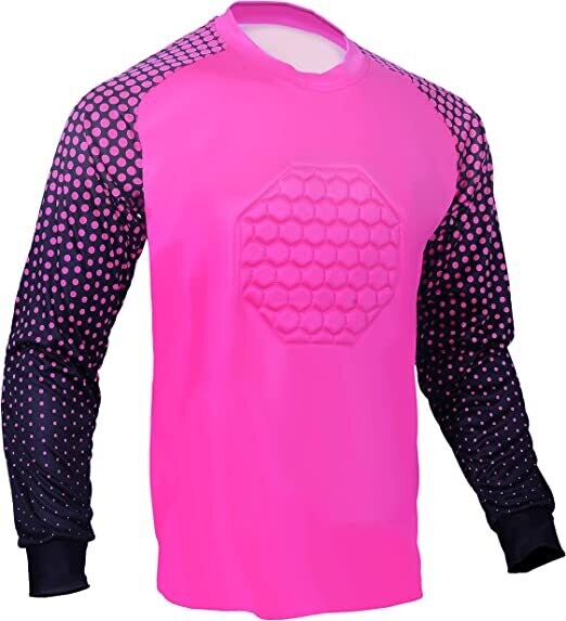 Soccer Goalie Shirt Padded Goalkeeper Jersey PINK