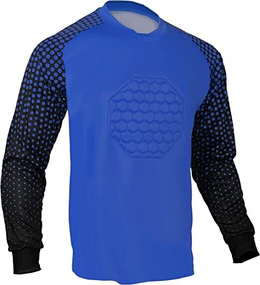 Soccer Goalie Shirt Padded Goalkeeper Jersey NAVY BLUE