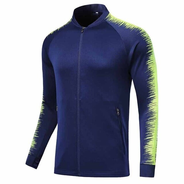Men&#39;s Sportswear Soccer Football Training Jacket Navy BLUE