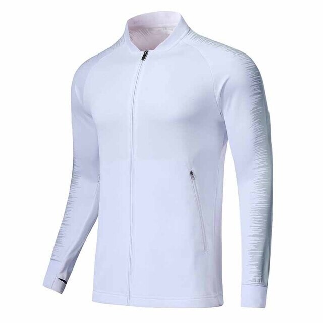 Men&#39;s Sportswear Soccer Football Training Jacket WHITE