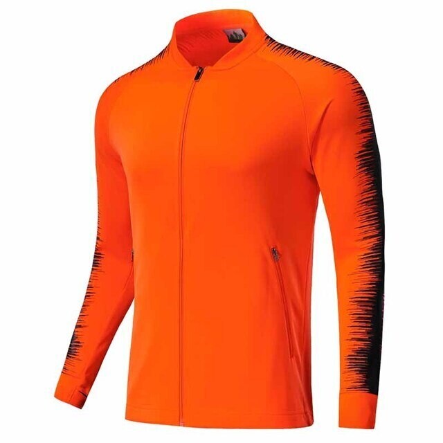 Men&#39;s Sportswear Soccer Football Training Jacket Orange