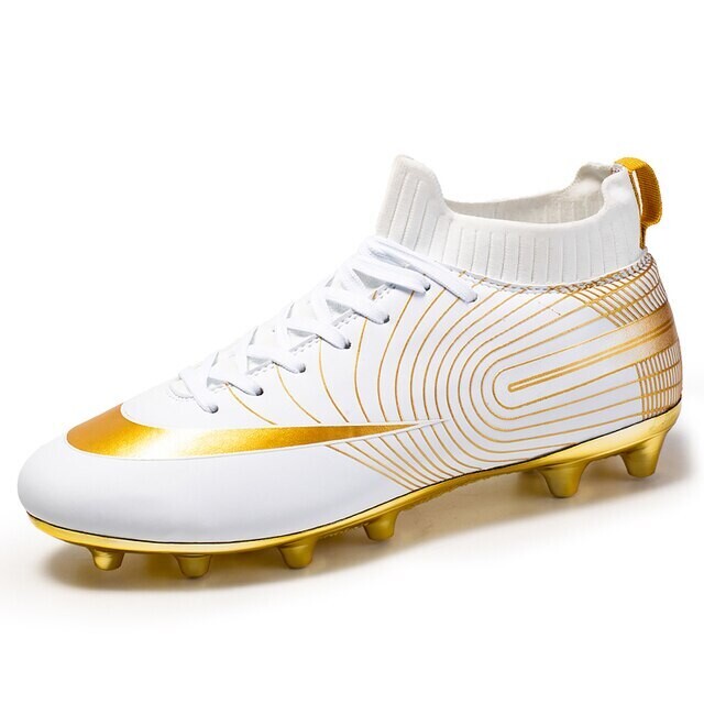 Unisex Soccer Cleats White &amp; Gold