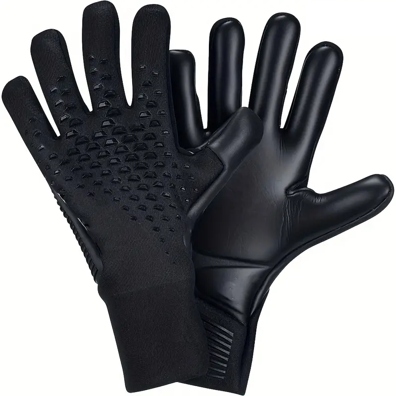 Breathable Soccer Goalie Gloves All Black