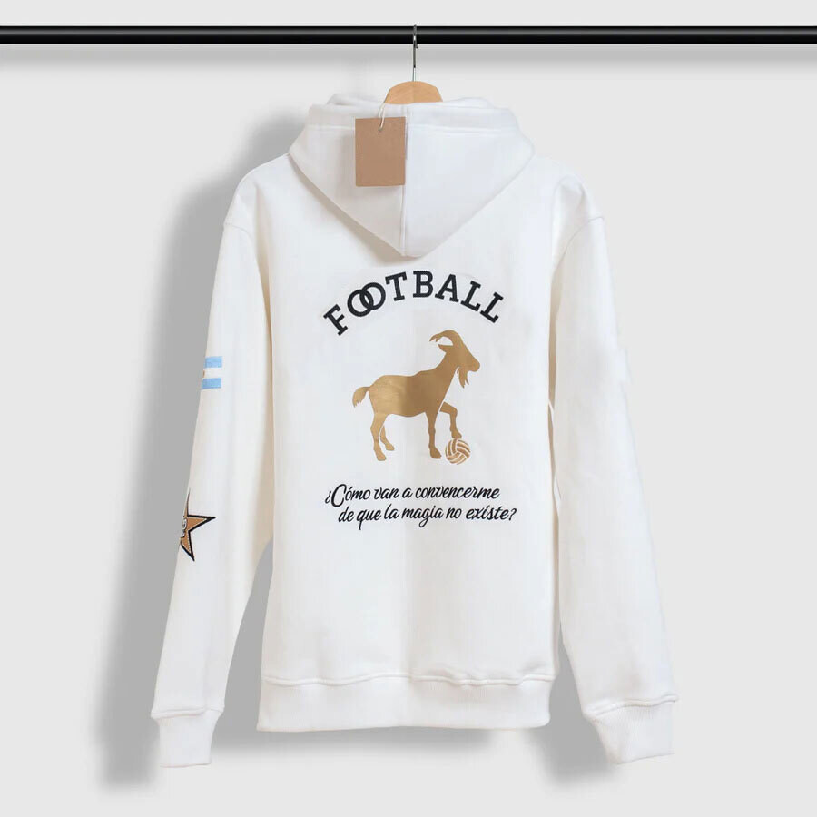 Hoodie Argentina Sol GOAT Leo White