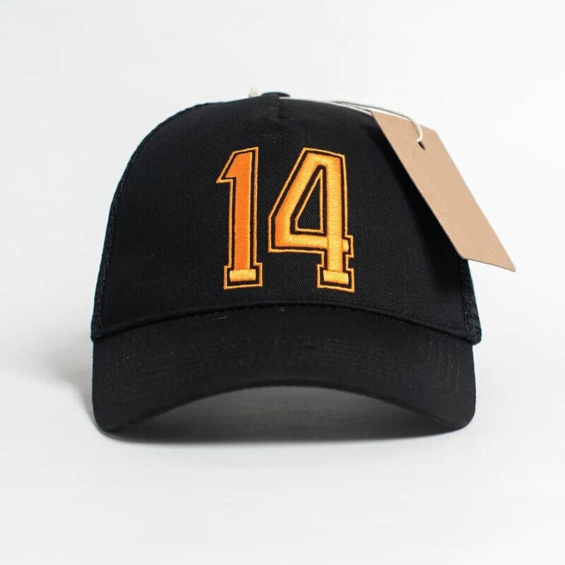 Trucker Black with Orange Font 14