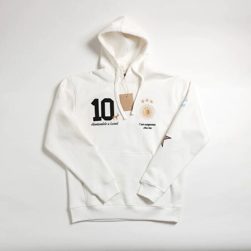 Hoodie Argentina Sol GOAT Leo White