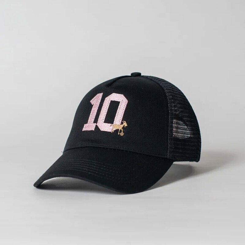 G.O.A.T Trucker Black with Pink Font