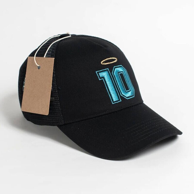 Trucker Black with Blue Font