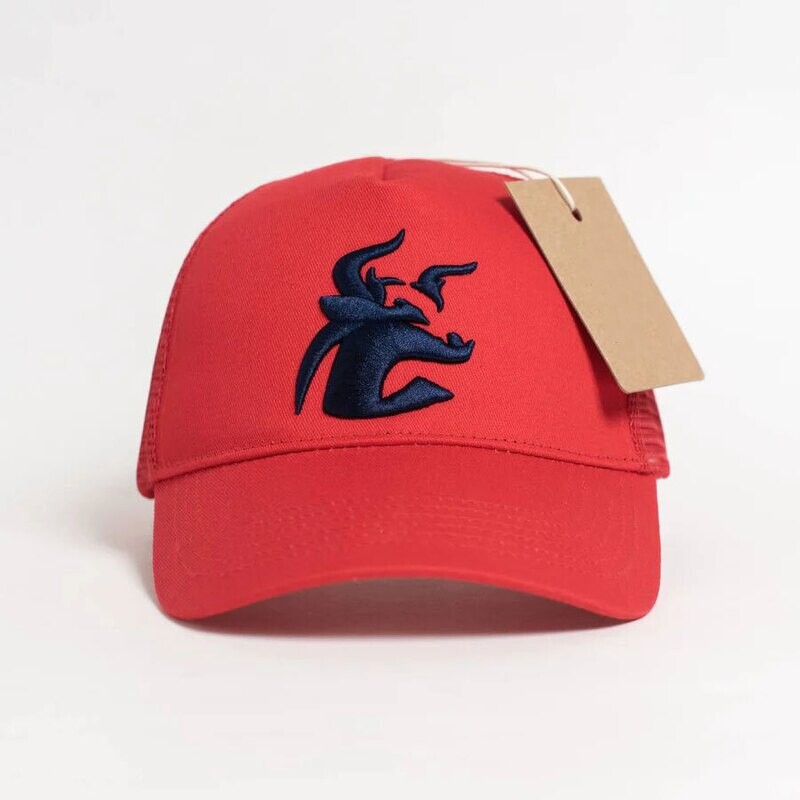 Trucker Red with Navy Devil