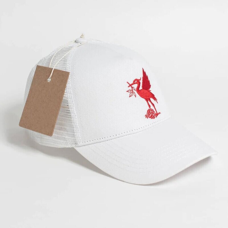 Trucker White with Red Bird