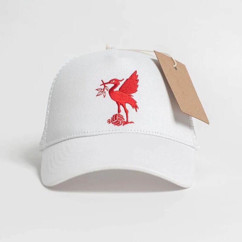 Trucker White with Red Bird