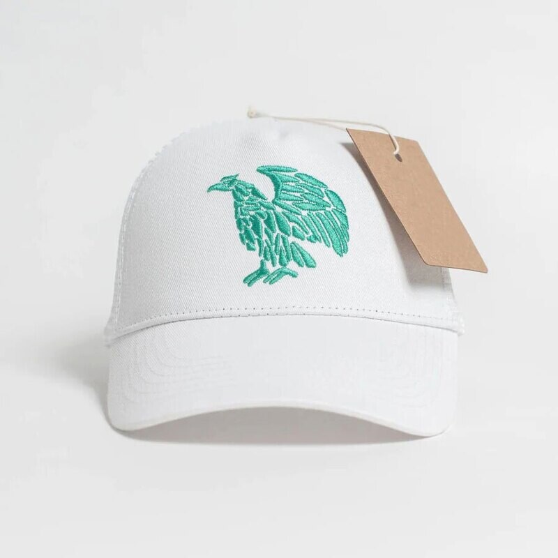 Trucker White with Mexican Green Bird