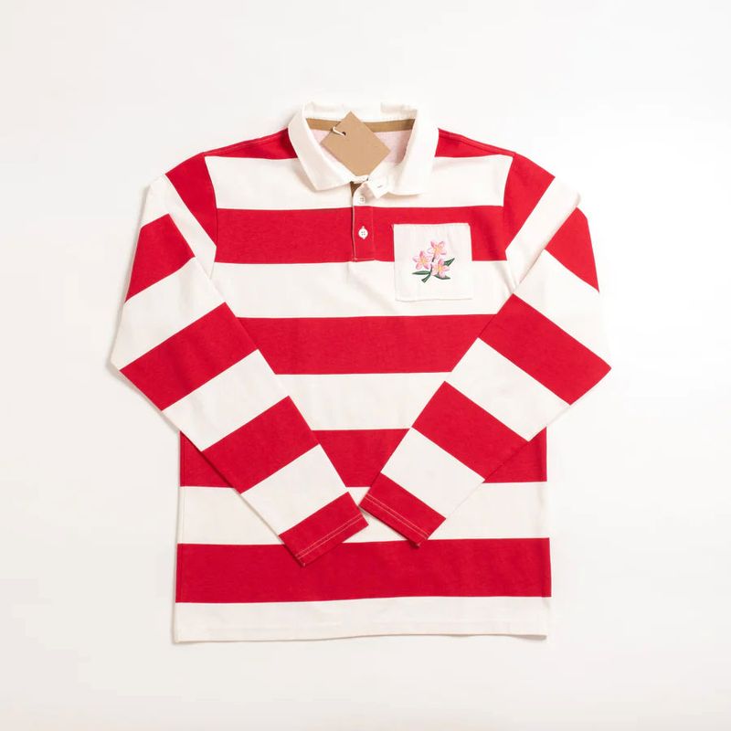 Red&White Striped Long Sleeve T-shirt