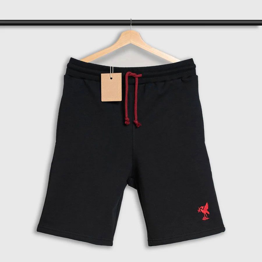 Black Shorts with Red Bird