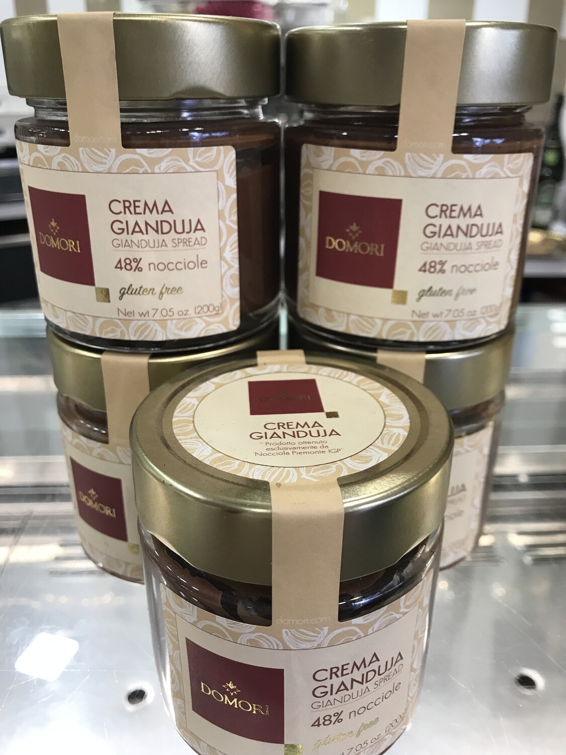 Crema spalmabile domori alla gianduia ,48% nocciole, gluten Free