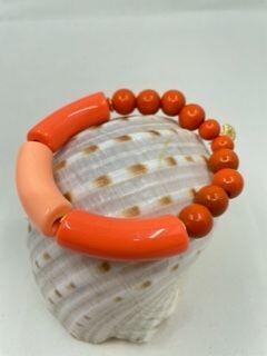 Armband "Orange mit Tube in Orange Tönen " SALE
