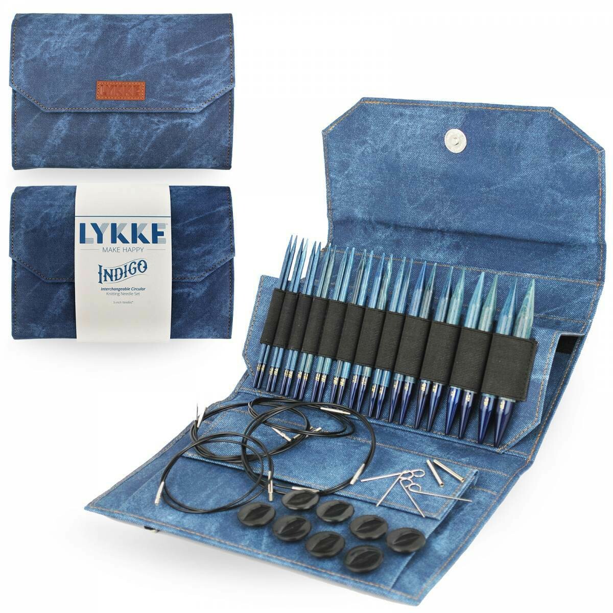 Lykke Circular Interchangeable Set 5"Indigo