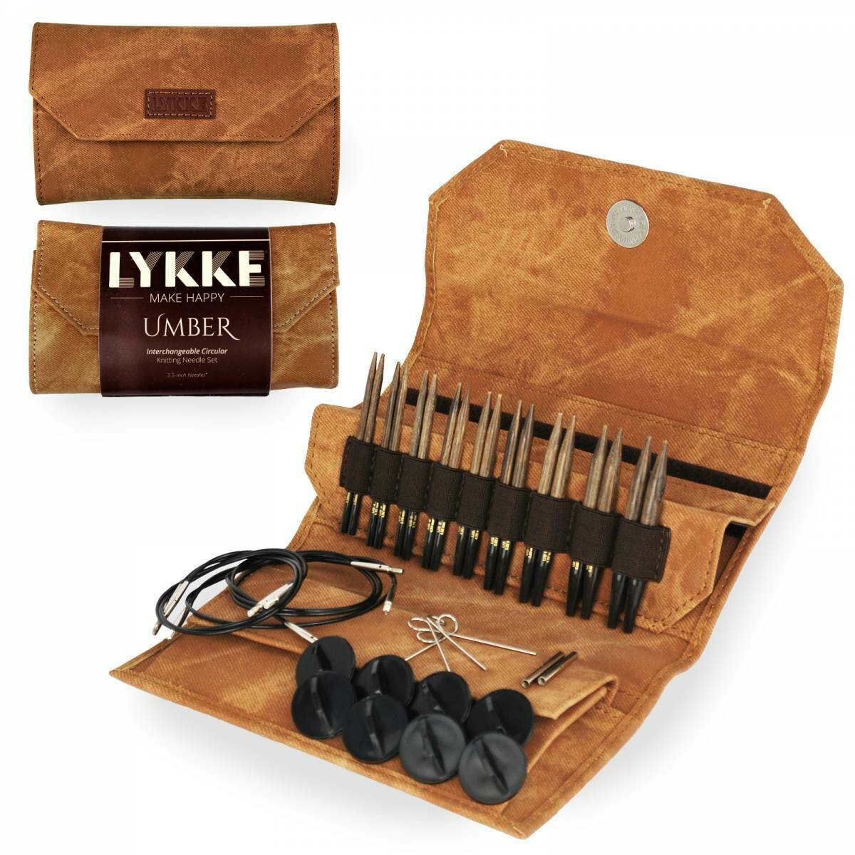 Lykke Circular Interchangeable Set 3.5" Umber