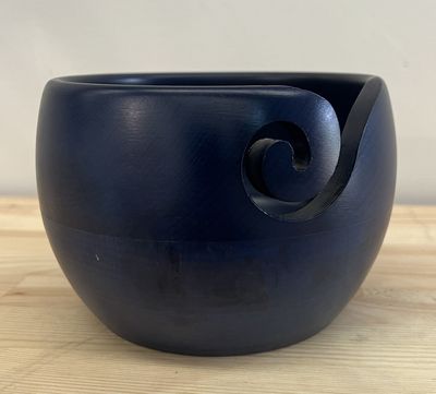 blue yarn bowl