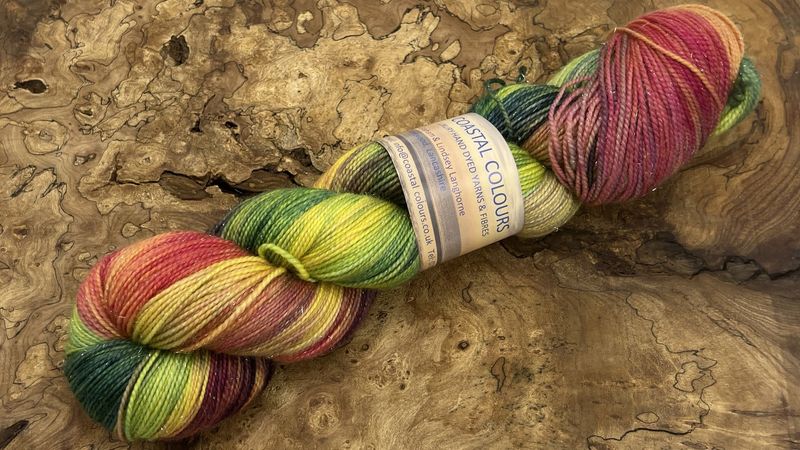 4ply Superwash Merino with Nylon and Silver Stellina Sparkle