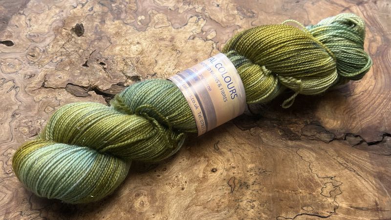 4ply Superwash Merino with Nylon and Silver Stellina Sparkle