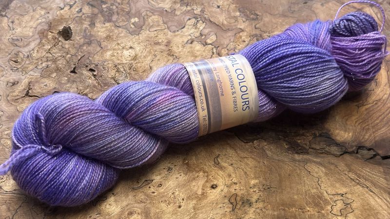 4ply Superwash Merino with Nylon and Silver Stellina Sparkle
