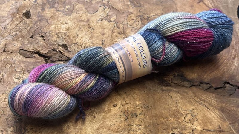 4ply Superwash Merino with Nylon and Silver Stellina Sparkle