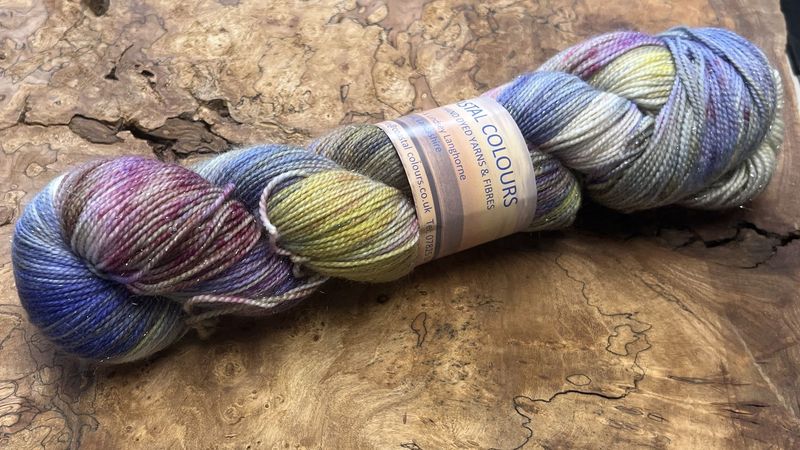 4ply Superwash Merino with Nylon and Silver Stellina Sparkle