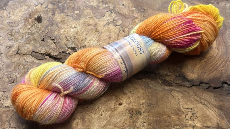 4ply Superwash Merino with Nylon and Silver Stellina Sparkle