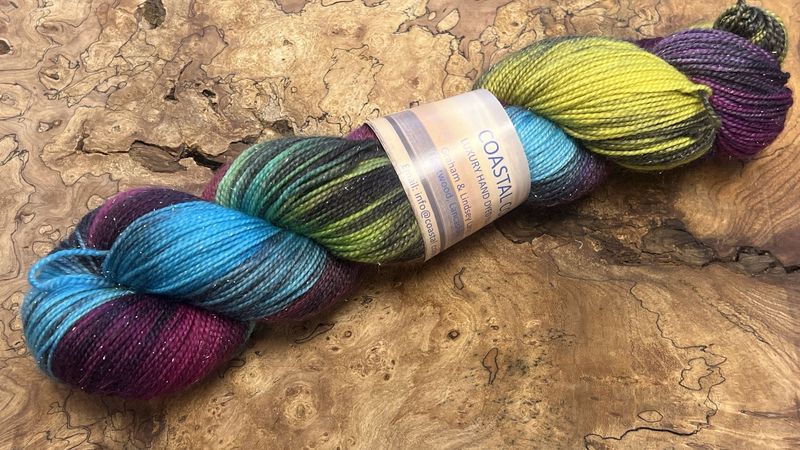 4ply Superwash Merino with Nylon and Silver Stellina Sparkle 4ply Superwash Merino with Nylon and Silver Stellina Sparkle