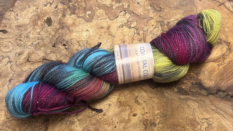 4ply Superwash Merino with Nylon and Silver Stellina Sparkle 4ply Superwash Merino with Nylon and Silver Stellina Sparkle