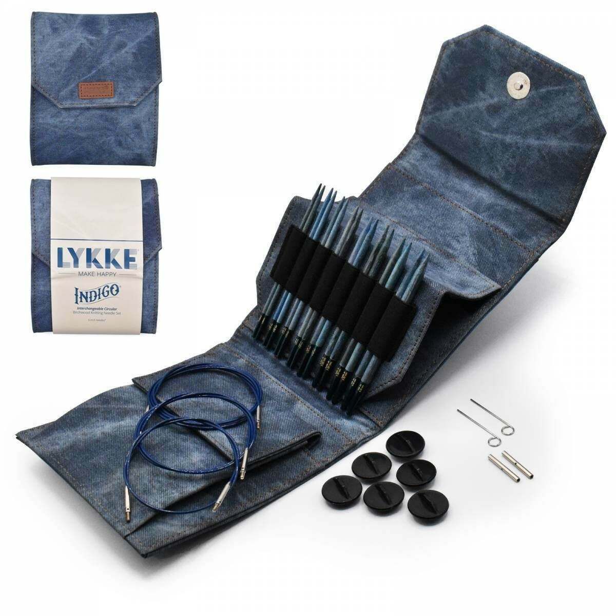 Lykke Circular Interchangeable Starter Starter Set 5 Lykke Circular Interchangeable Starter Starter Set 5" Indigo